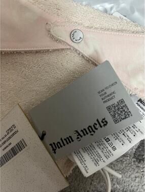 Palm Angels Baby Bib Pink Terry Cloth Designer Authentic Lux